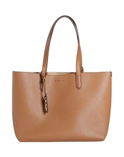 Michael Michael Kors Woman Shoulder Bag Camel Size - Leather In Beige