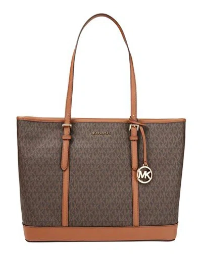 Michael Michael Kors Woman Shoulder Bag Dark Brown Size - Textile Fibers