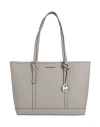 Michael Michael Kors Woman Shoulder Bag Grey Size - Cow Leather In Gray