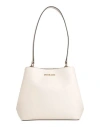 Michael Michael Kors Woman Shoulder Bag Ivory Size - Pvc - Polyvinyl Chloride, Polyester, Cotton, Po In White