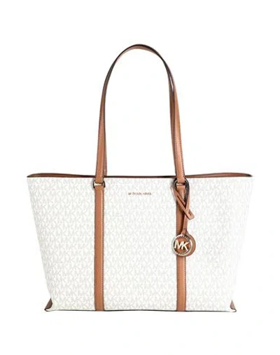 Michael Michael Kors Woman Shoulder Bag Ivory Size - Pvc - Polyvinyl Chloride, Polyester, Polyuretha In Blue