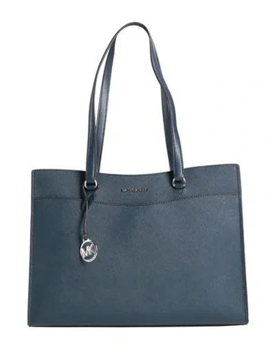 Michael Michael Kors Woman Shoulder Bag Midnight Blue Size - Cow Leather