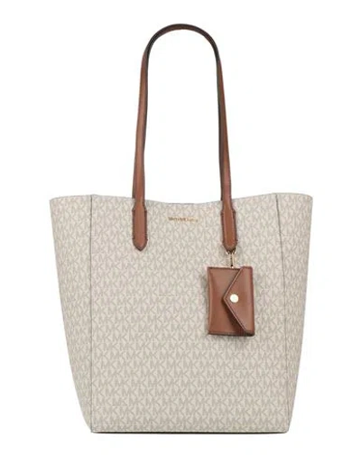 Michael Michael Kors Woman Shoulder Bag Off White Size - Pvc - Polyvinyl Chloride, Polyester, Cotton