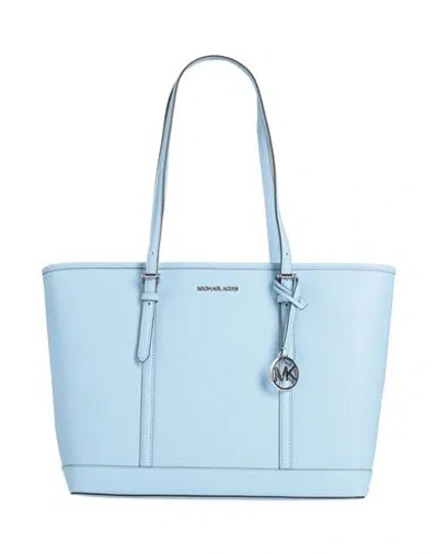 Michael Michael Kors Woman Shoulder Bag Sky Blue Size - Cow Leather