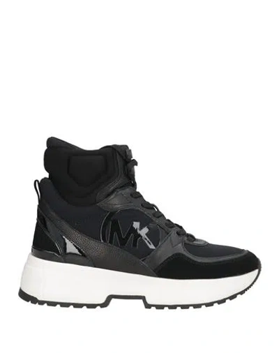 Michael Michael Kors Woman Sneakers Black Size 6.5 Cow Leather