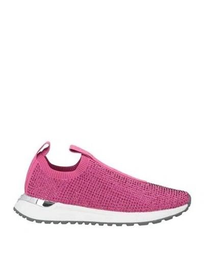Michael Michael Kors Woman Sneakers Fuchsia Size 5.5 Polyester, Elastane, Polyamide, Polyurethane