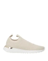 Michael Michael Kors Woman Sneakers Ivory Size 8 Textile Fibers In White