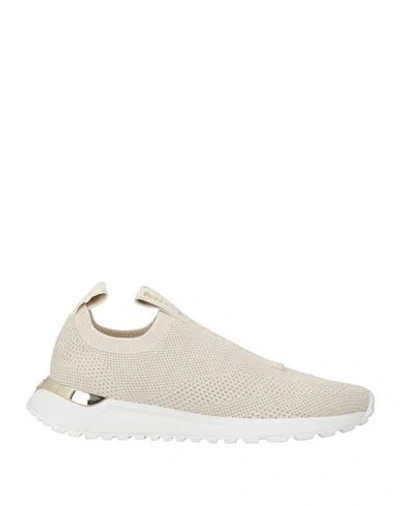 Michael Michael Kors Woman Sneakers Ivory Size 8 Textile Fibers In White