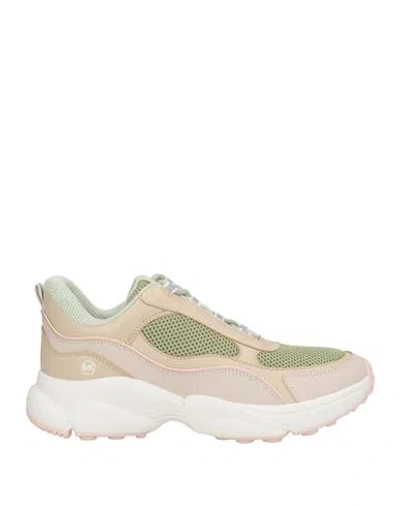 Michael Michael Kors Woman Sneakers Light Brown Size 9 Polyurethane In Beige