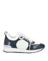 Michael Michael Kors Woman Sneakers Navy Size 8 Textile Fibers In Blue