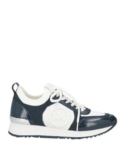 Michael Michael Kors Woman Sneakers Navy Size 8 Textile Fibers In Blue