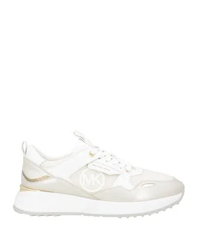 Michael Michael Kors Woman Sneakers White Size 7 Leather, Textile Fibers