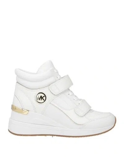 Michael Michael Kors Woman Sneakers White Size 8 Leather, Textile Fibers