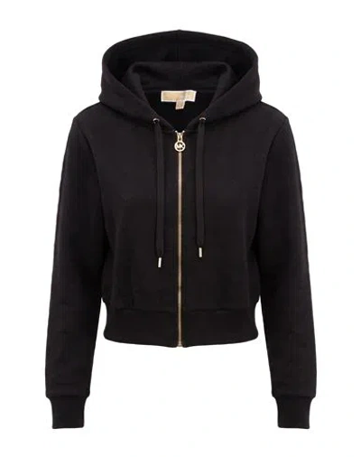 Michael Michael Kors Woman Sweatshirt Black Size Xl Polyester, Viscose, Elastane