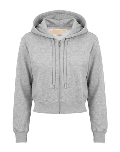 Michael Michael Kors Woman Sweatshirt Light Grey Size Xl Polyester, Viscose, Elastane In Gray