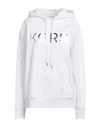 Michael Michael Kors Oversized Metallic-logo Hoodie In White