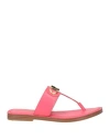 Michael Michael Kors Woman Thong Sandal Salmon Pink Size 7 Cow Leather