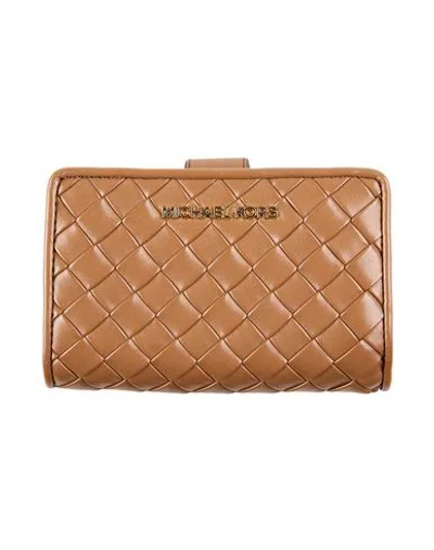 Michael Michael Kors Woman Wallet Brown Size - Leather