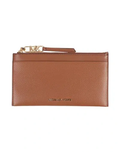 Michael Michael Kors Woman Wallet Camel Size - Leather In Brown