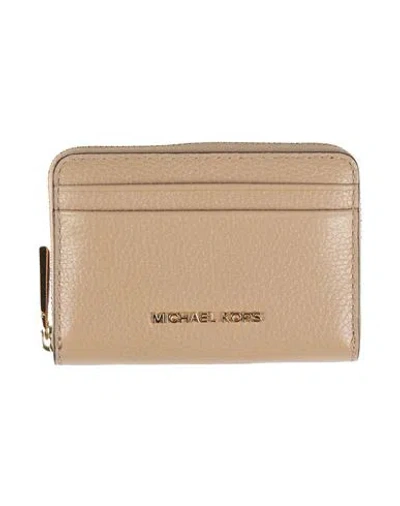 Michael Michael Kors Woman Wallet Camel Size - Leather In Sand
