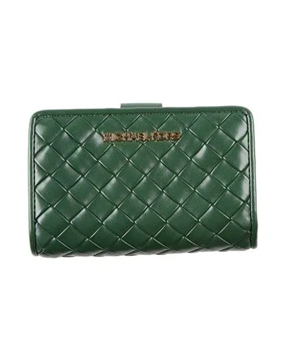 Michael Michael Kors Woman Wallet Green Size - Leather