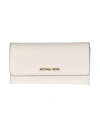 Michael Michael Kors Woman Wallet Ivory Size - Leather In White