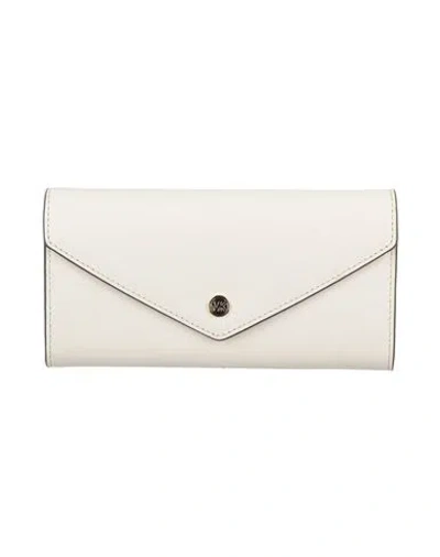 Michael Michael Kors Woman Wallet Ivory Size - Pvc - Polyvinyl Chloride, Polyester, Polyurethane In White