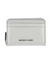 Michael Michael Kors Woman Wallet Light Grey Size - Leather In Gray