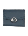 Michael Michael Kors Woman Wallet Midnight Blue Size - Pvc - Polyvinyl Chloride, Polyester