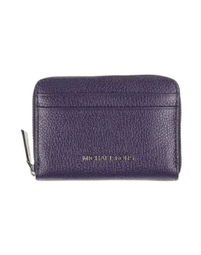 Michael Michael Kors Woman Wallet Purple Size - Leather