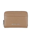 Michael Michael Kors Woman Wallet Taupe Size - Leather In Gray