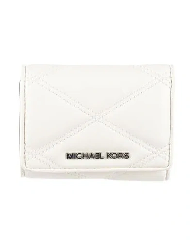 Michael Michael Kors Woman Wallet White Size - Textile Fibers
