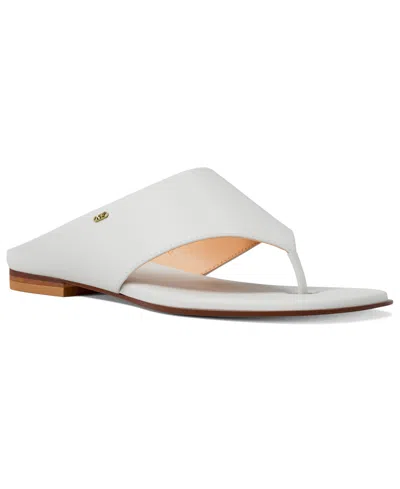 Michael Michael Kors Women's Alster Thong Flat Sandals In White