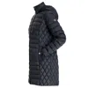 Michael Michael Kors Women's Black Hooded Down Packable Jacket Coat With Removable Hood 3/4 Length L In Blue