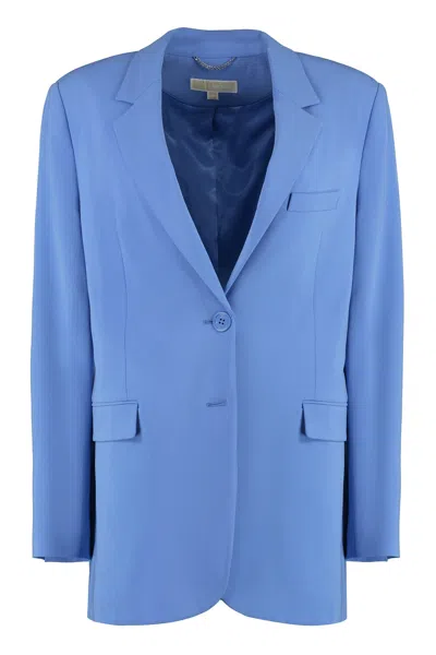Michael Michael Kors Women's Blue Single-breasted Two-button Blazer For Fw23