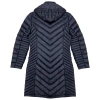 Michael Michael Kors Women Chevron Double Layer Zipper 3/4 Hooded Packable Coat In Black