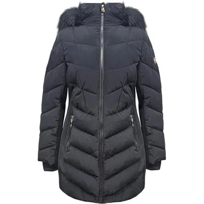 Michael Michael Kors Women's Chevron Scuba Coat, Black