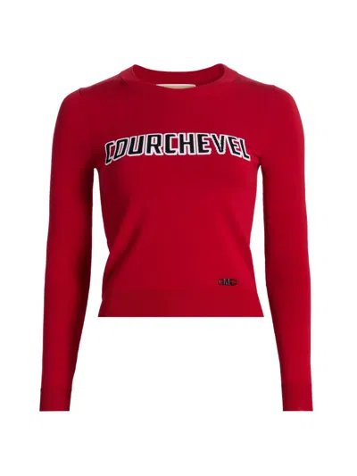 Michael Michael Kors Women's Courchevel Crewneck Sweater In Red