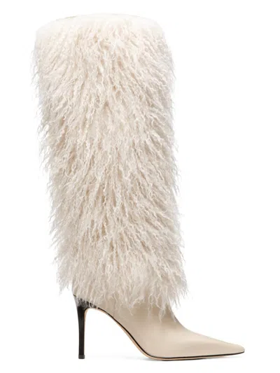 Michael Michael Kors Women's Dawn 90mm Faux-shearling & Leather Boots In Multi