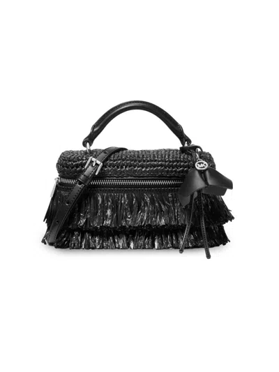 Michael Michael Kors Women's Extra-small Fringed Crossbody Bag In Black