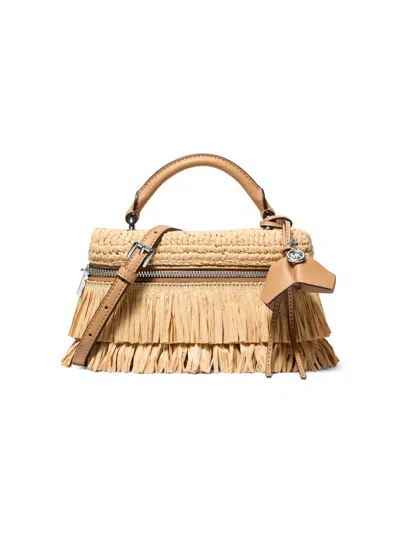 Michael Michael Kors Fringed Shoulder Bag In Neutral