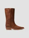 Michael Michael Kors Farren Distressed Boots In Vintage Tan