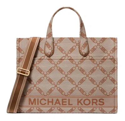 Michael Michael Kors Gigi Large Tote Bag In Beige