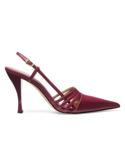 Michael Michael Kors Women's Haisley 90mm Leather Pumps In Red
