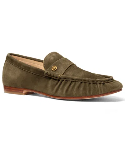 Michael Michael Kors Women's Jennings Ruched Slip-on Loafers In Green