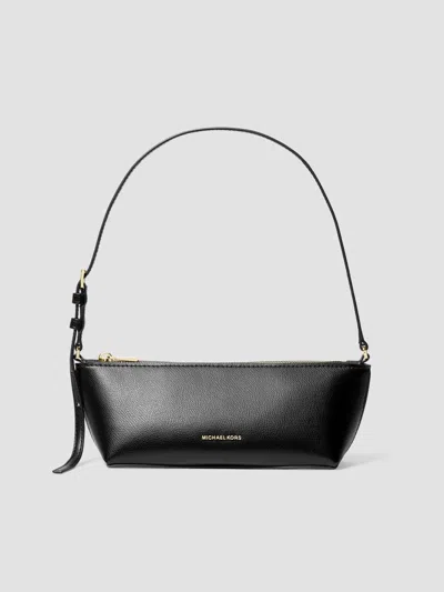 Michael Michael Kors Women's Laila Small East West Leather Pouchette In Black