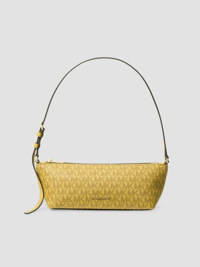 Michael Michael Kors Women's Laila Small Monogram East West Pouchette In Chartreuse