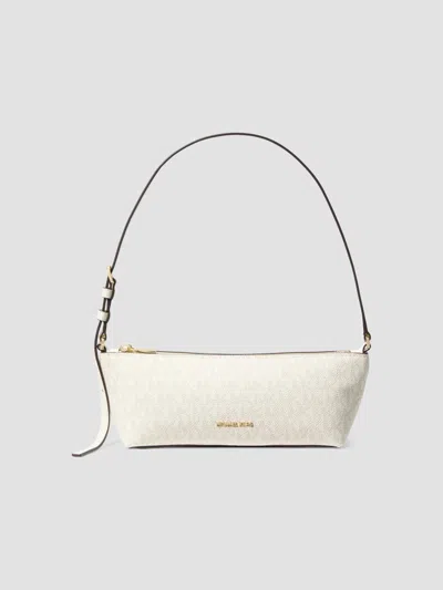 Michael Michael Kors Women's Laila Small Monogram East West Pouchette In Eggshell