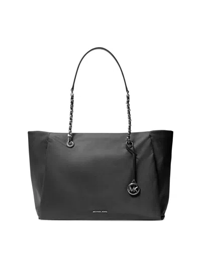 Michael Michael Kors Women's Large Georgia Nylon Tote Bag In Black