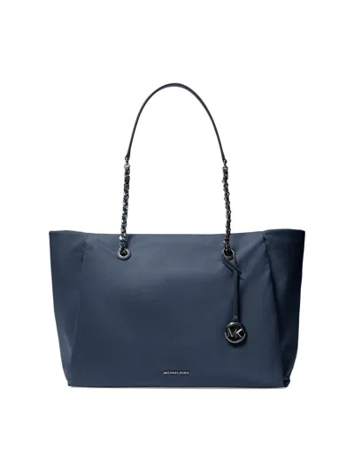 Michael Michael Kors Women's Large Georgia Nylon Tote Bag In Blue